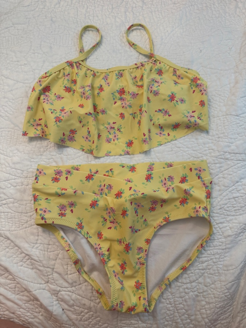 OshKosh B'gosh Yellow Floral Two-Piece Swim Set